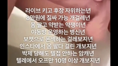 몸팔고 약빠는 트위터 대표 걸레짝 한나 1